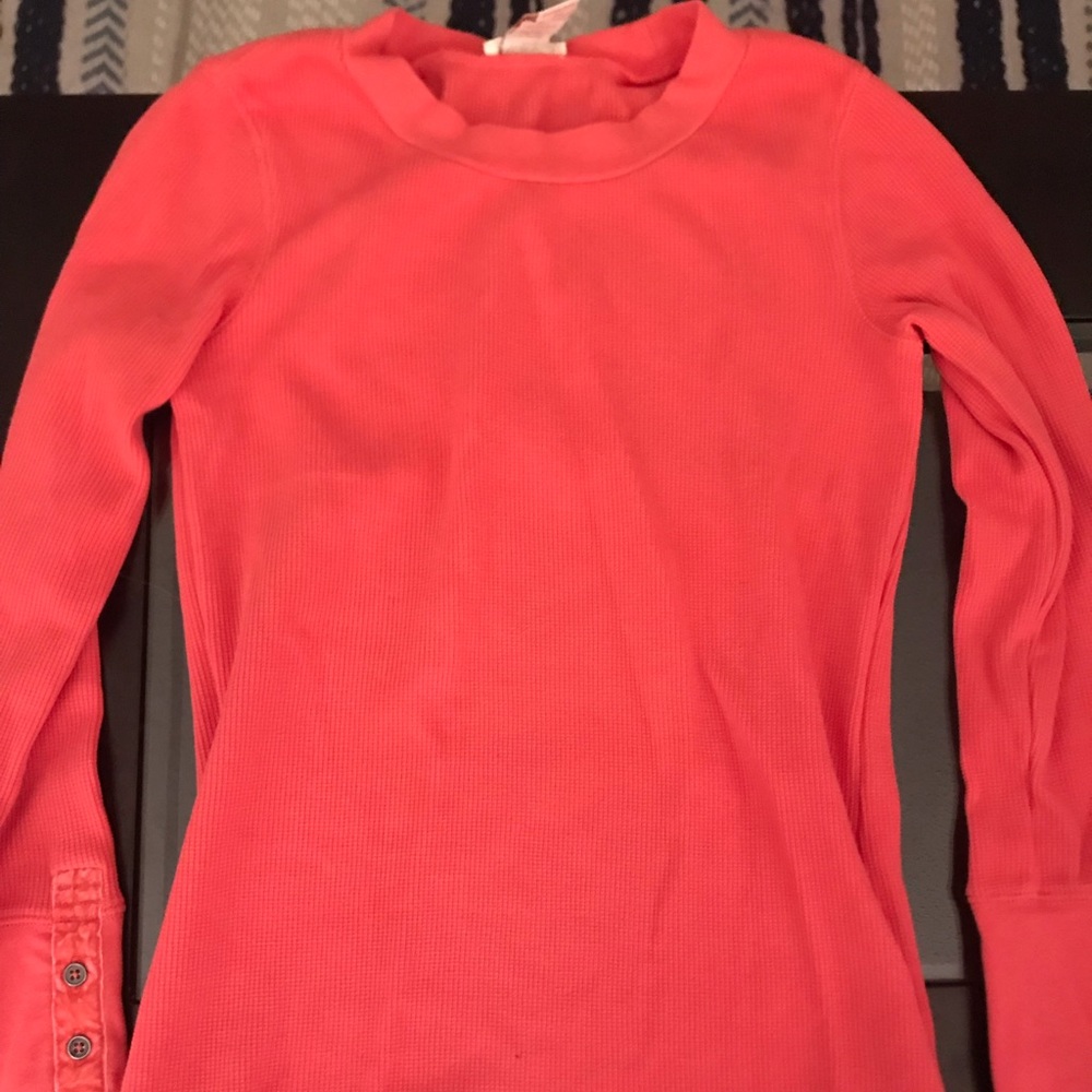 Sundance coral waffle long sleeve